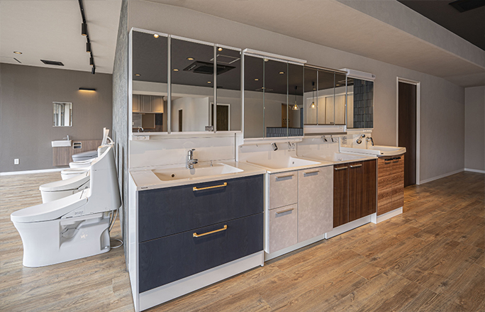 最新の水回りの設備を実際に確認して試すことができる！